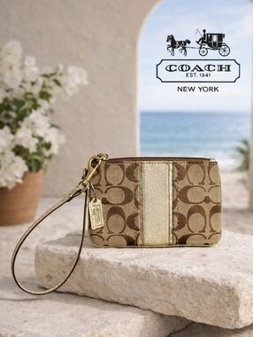 Coach Signature Wristlet
